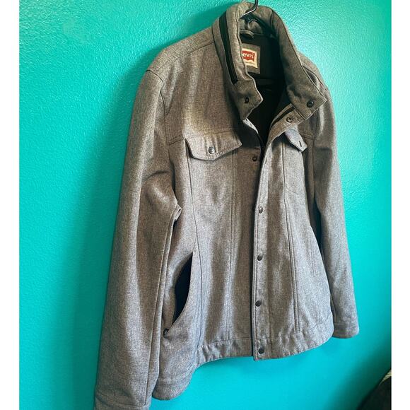 Levi’s Heather Gray Men's Hidden Hood Trucker Jacket XXL - Picture 3 of 8